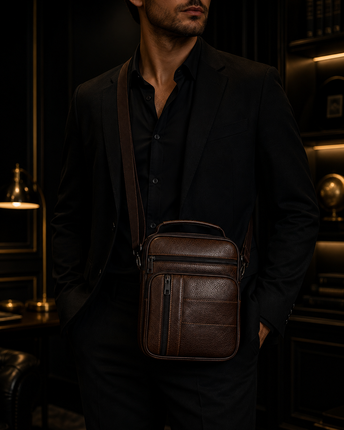 Velora Executive Leather Crossbody Bag